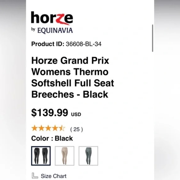 Horze Ladies’ Grand Prix Full-Seat Breech in Thermo Soft Shell - Picture 14 of 16